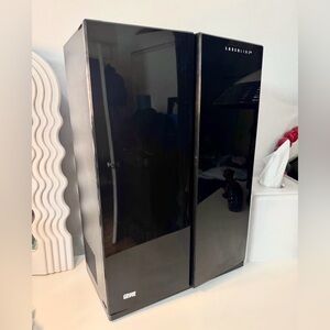 1990s CD60 Storage Tower by Laserline– Vintage Plastic Media Organizer w/Doors